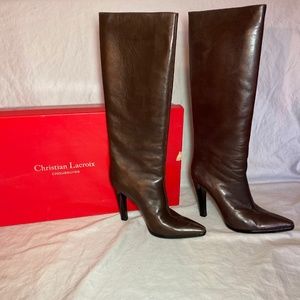 Christian Lacroix Calfskin Boots & Original Box